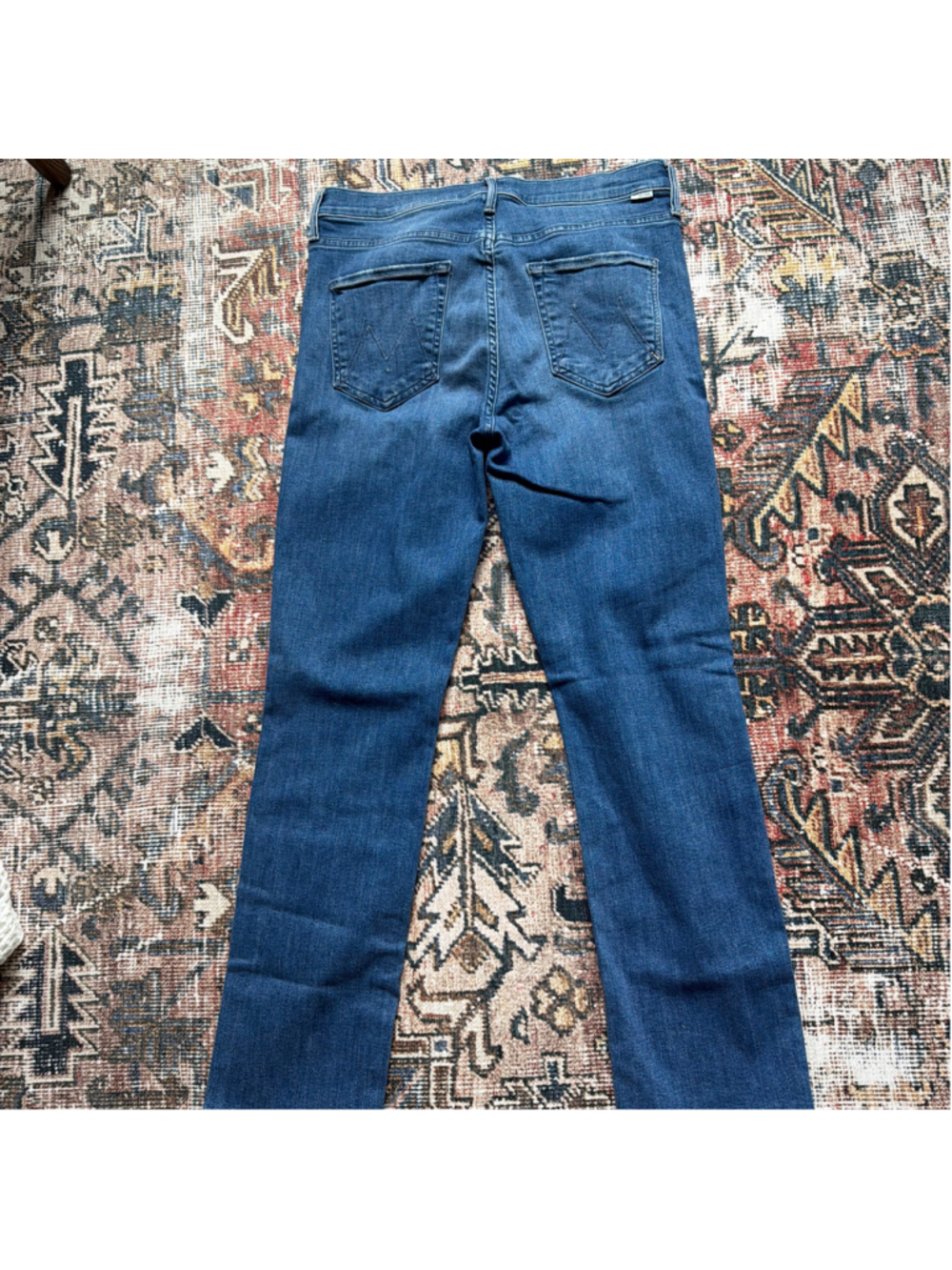 Women's MOTHER The Mid Rise Dazzler Ankle Jeans, Size 29, Blue - Picture 5 of 5